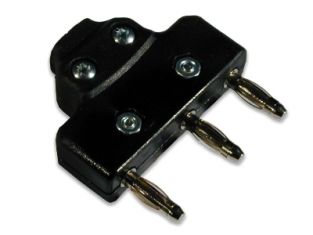 Kabelstecker - 3polig - montiert-schwarz oder trasparent